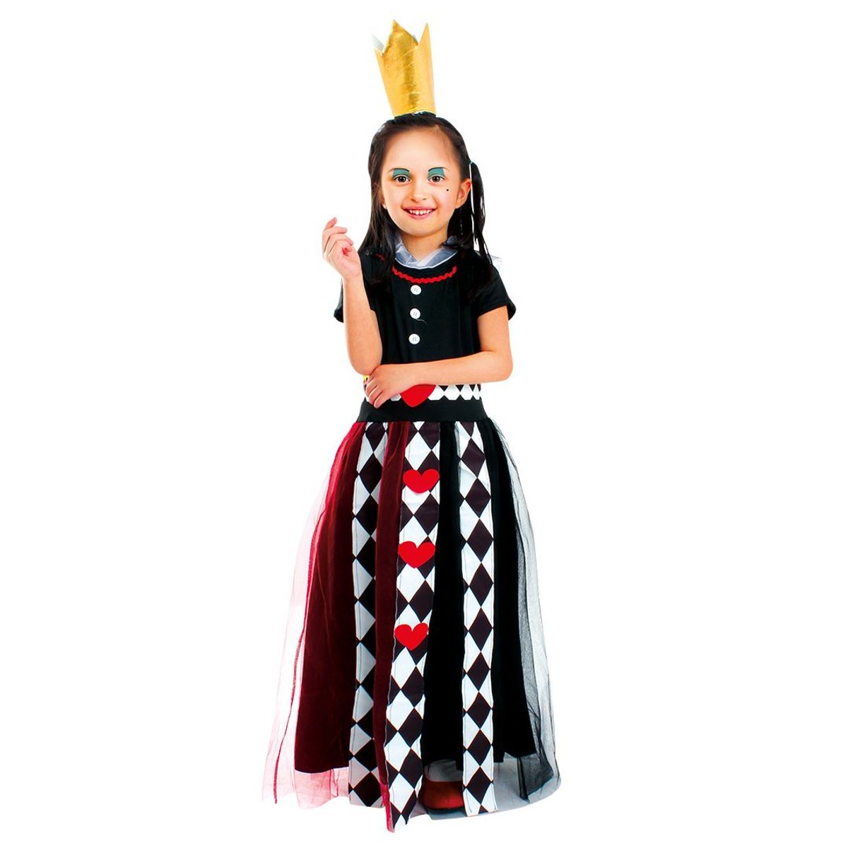 GENERICO - TRAJE INFANTIL REINA CORAZON 3-4