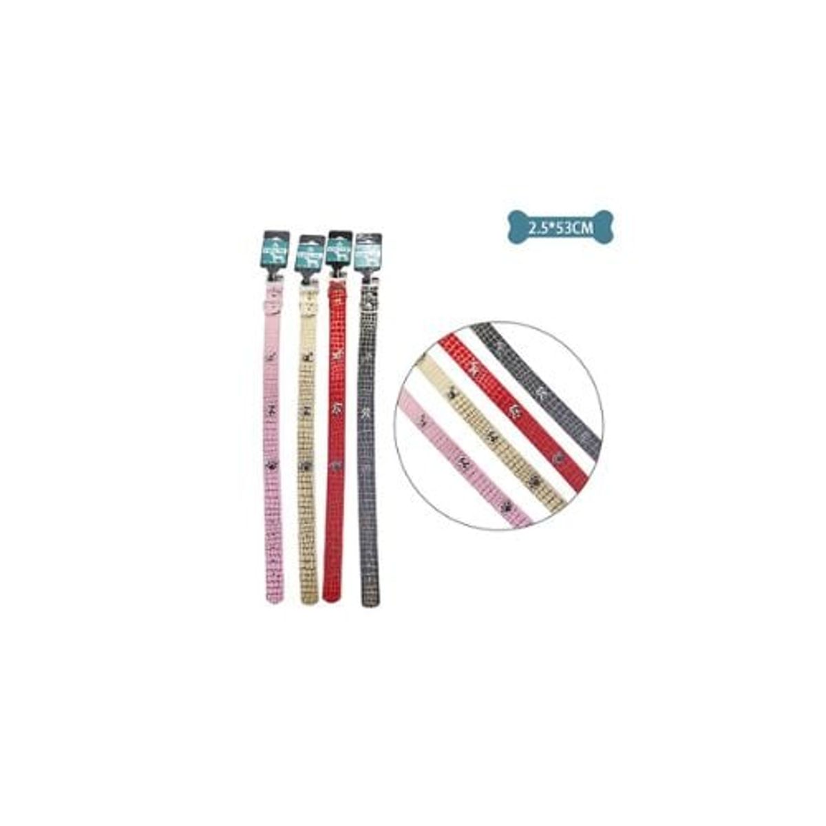 GENERICO - Collar PU Con Tachuelas De Perro Color 25x53cm 12pcs