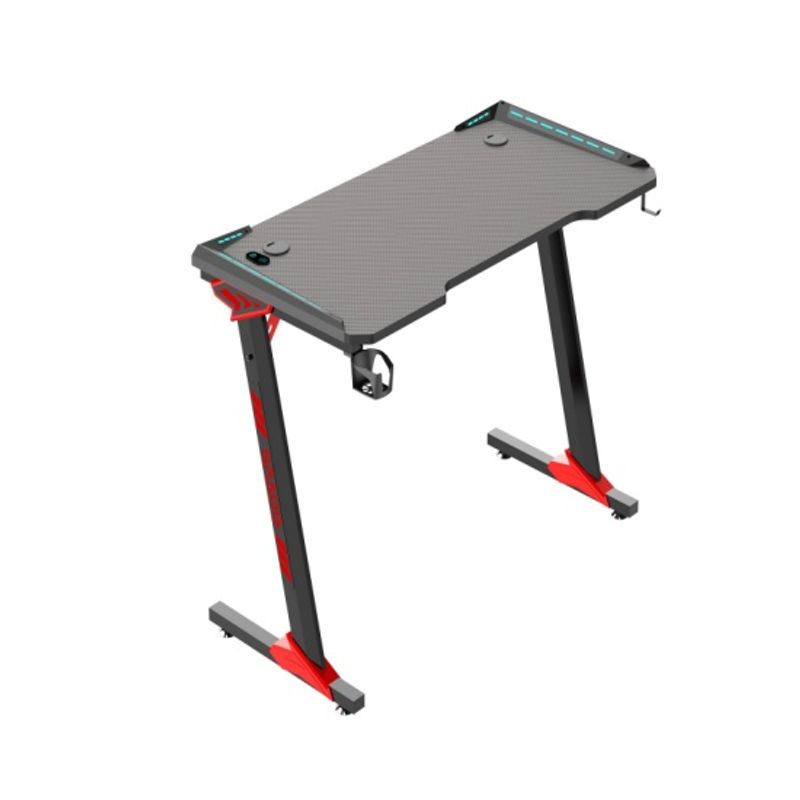GENERICO - Escritorio Mesa Gamer Con Luz Rgb 120x60x72cm Forma Z