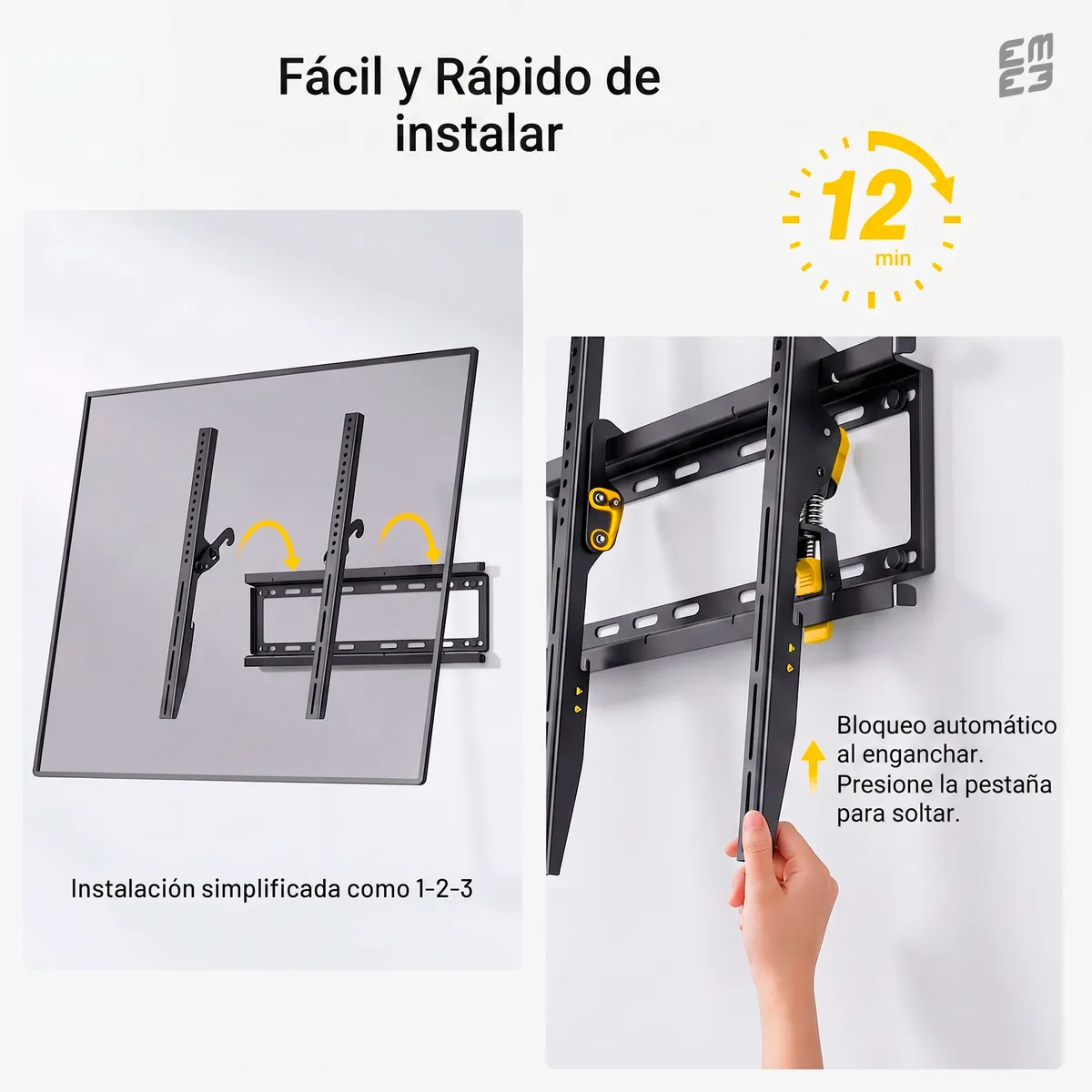 EMETRES - Base Para Tv Televisor Pantalla, Soporte Fijo 26 32 55 65  Pulgadas