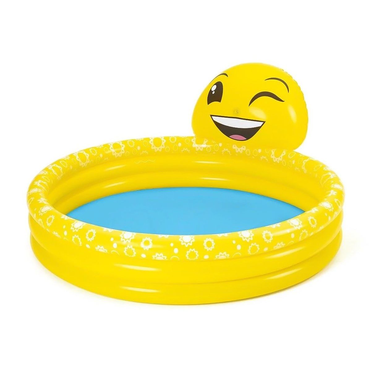 BESTWAY - Piscina Bestway Inflable 3 Anillos Emoji Lanza Agua 144x69cm