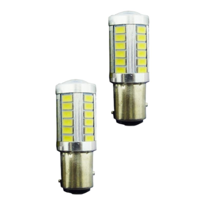 GENERICO - x2 Ampolleta 33 LED Con Canbus De 2 Contactos Blanca Y Roja