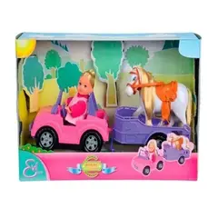 GENERICO - Muñeca Evi Love En Su Auto Con Mascota Evi Beetle