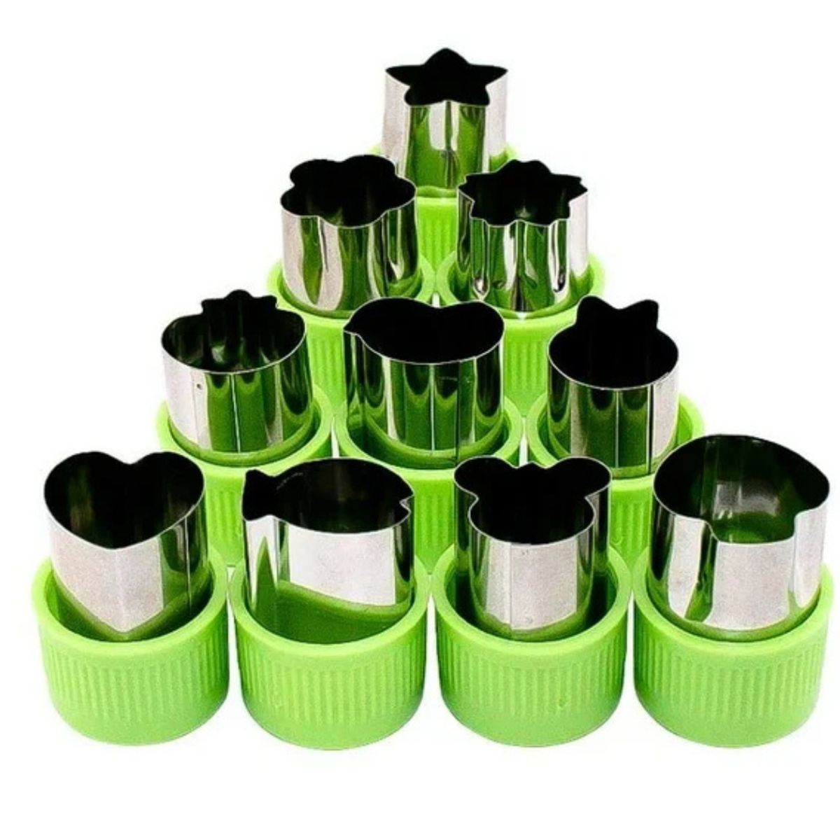 GENERICO - 12 Cortadores Frutas-Verduras-Galletas