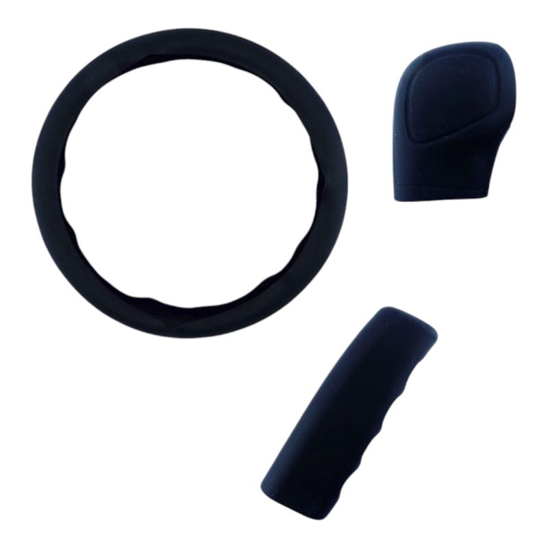 GENERICO - Cubre Volante De Silicona Para Auto color negro