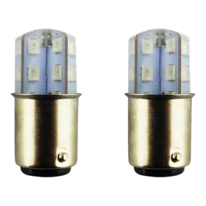 DEZZER - Ampolletas De 24 LED Strobo Color Rojo Doble Contacto