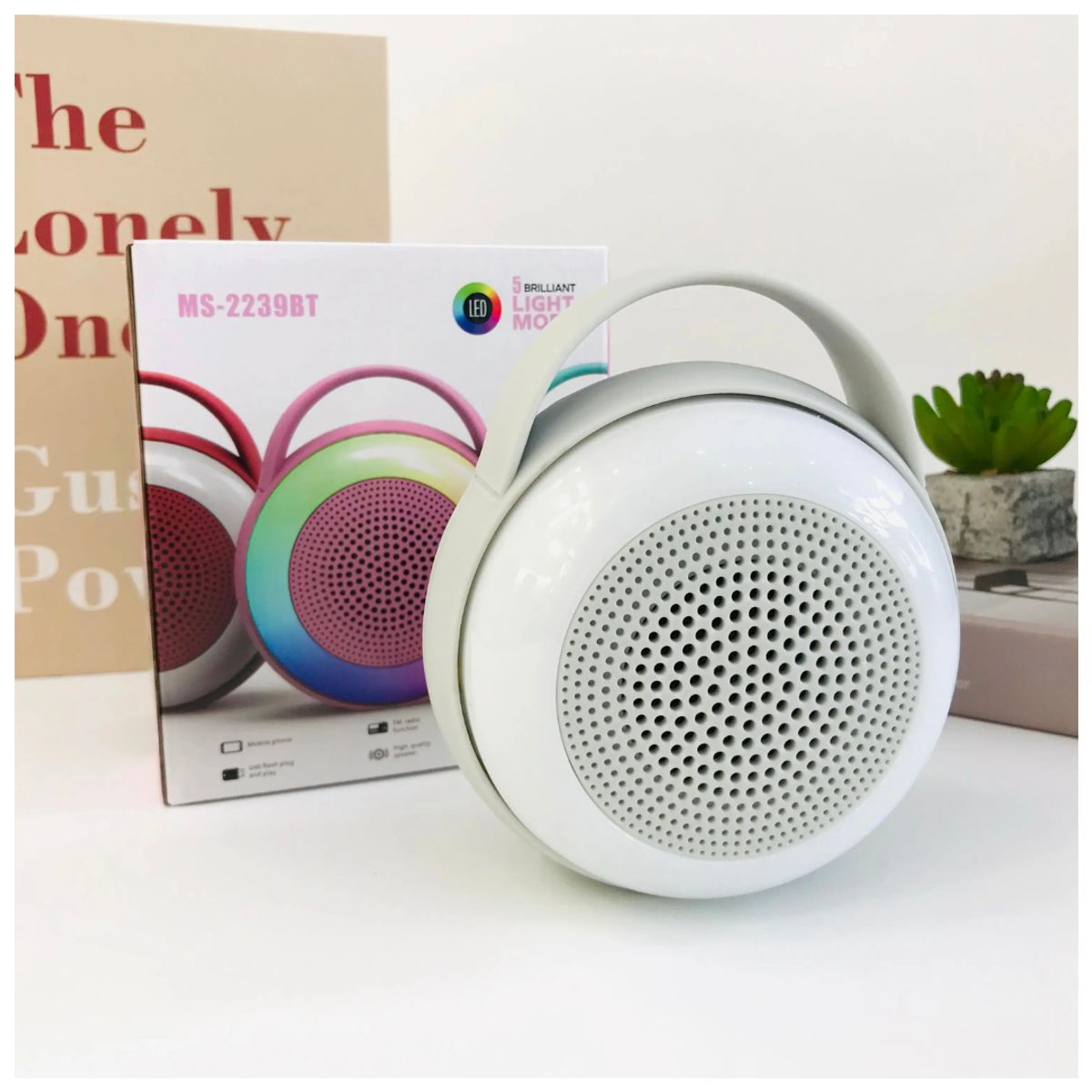 GENERICO - Altavoz Bluetooth Redonda RGB Plus