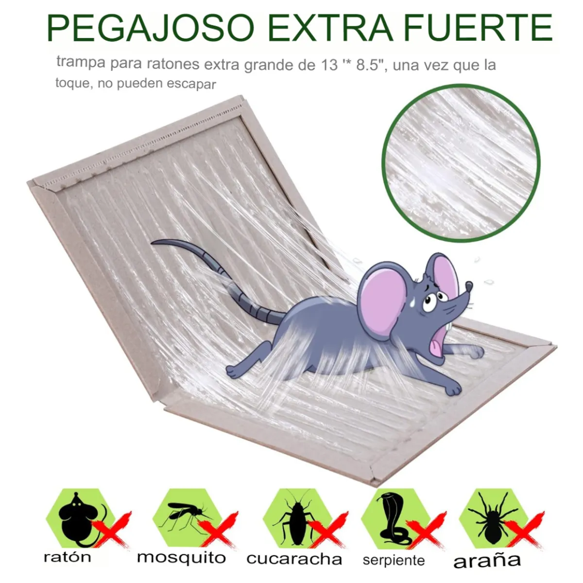 GENERICO - Pack 14 Ud Trampas Adhesivas Para Ratón