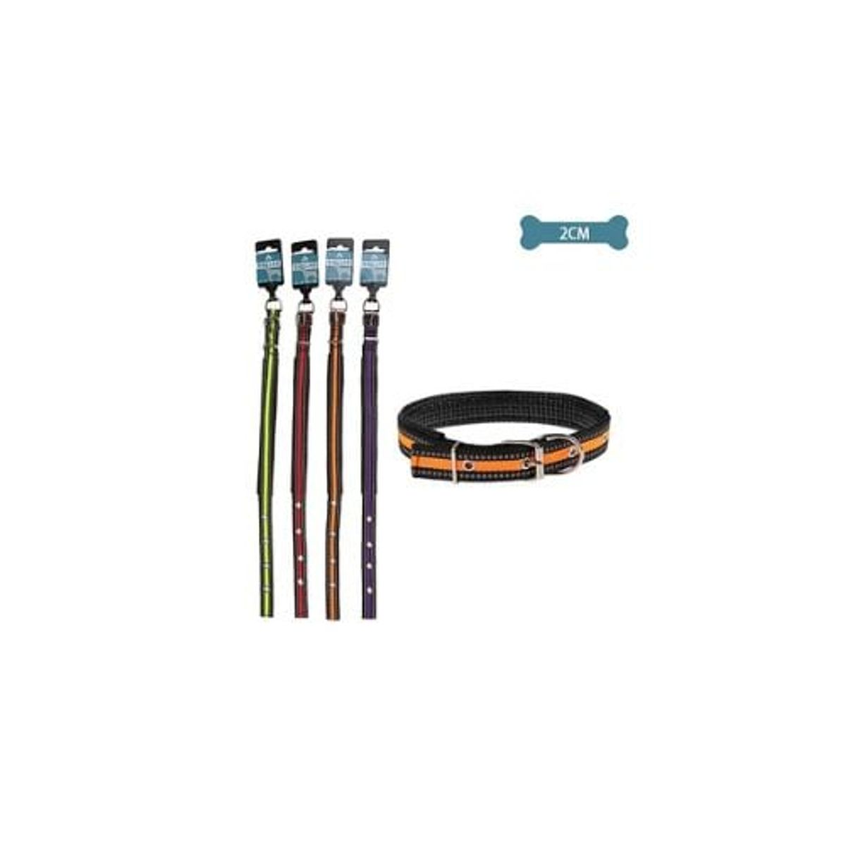 GENERICO - Collar Con Reflectante Para Mascota Color Aleatorio 2cm12pcs