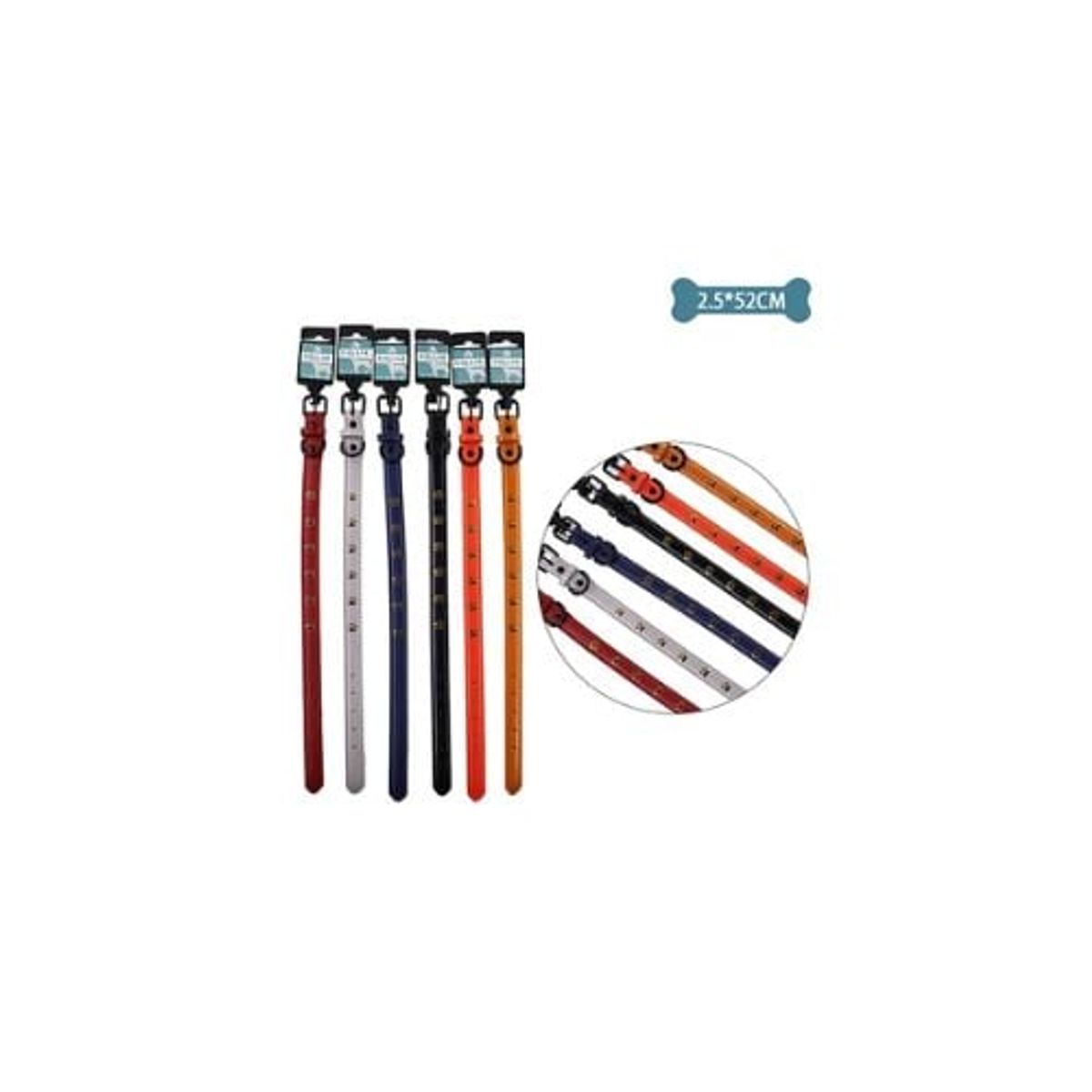 GENERICO - Collar PU Con Diseño Huella Dorado Aleatorio 25x52cm 12pcs