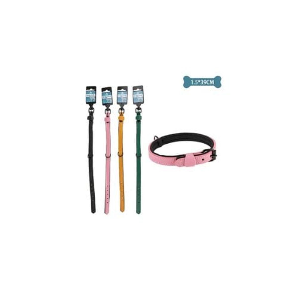 GENERICO - Collar PU Para Mascota Aleatorio 15x39cm 12pcs