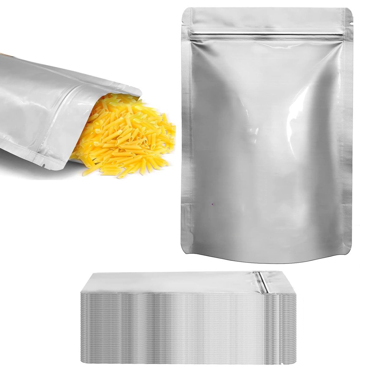 KUANGYE - 150 Bolsas Doypack Aluminio 11x16x3 Cm Cierre Hermético