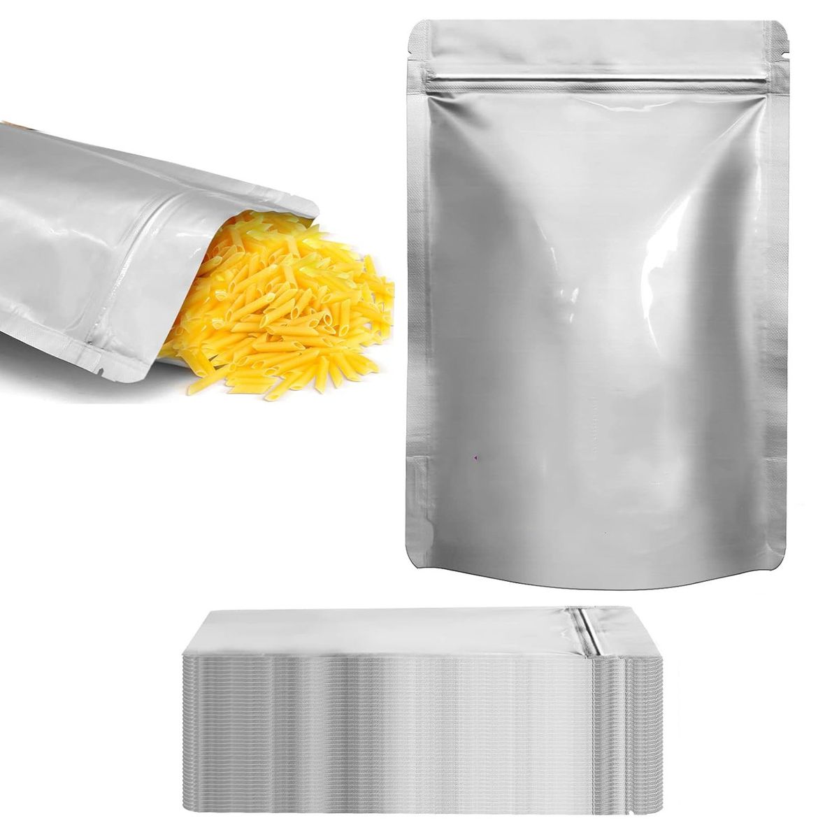 KUANGYE - 150 Bolsas Doypack Aluminio 11x16x3 Cm Cierre Hermético