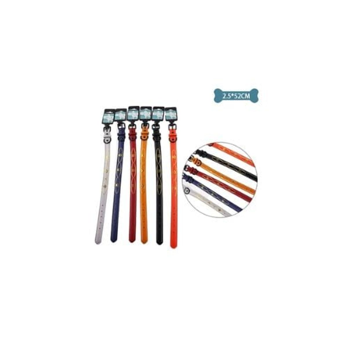 GENERICO - Collar PU Huella De Perro Aleatorio 25x52cm 12pcs