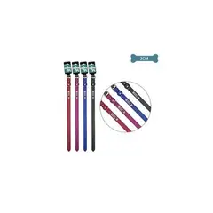 GENERICO - Collar PU Para Mascota Color Aleatorio 2cm 12pcs