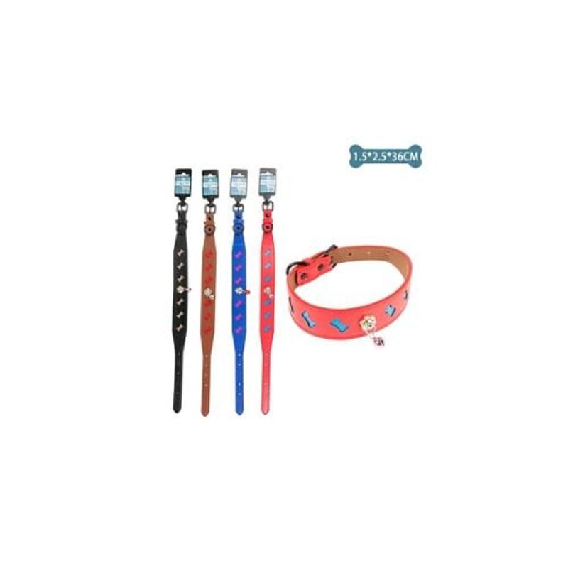 GENERICO - Collar PU Con Campana Color Aleatorio 15x25x36cm 12pcs