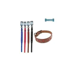 GENERICO - Collar PU Con Diseño Hueso y Estrella 2x3x45cm 12pcs