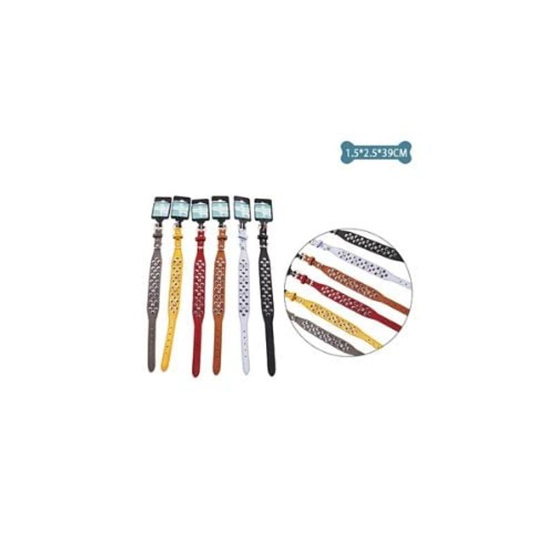 GENERICO - Collar PU Con Tachuelas Color Aleatorio 15x25x39cm 12pcs