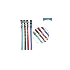GENERICO - Collar PU Con Diseño Perro Bordado 15cm 12pcs