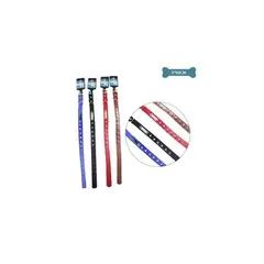 GENERICO - Collar PU Con Tachuelas Color Aleatorio 3x60cm 12pcs