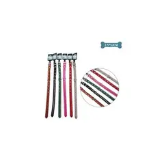 GENERICO - Collar PU Con Diamantes Color Aleatorio 25x52cm 12pcs