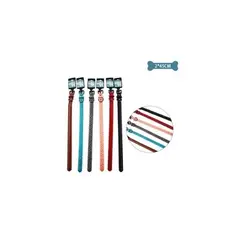 GENERICO - Collar PU Con Diseño Hueso y Huella 2x45cm 12pcs
