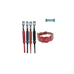 GENERICO - Collar PU Con Diamantes Color Aleatorio 2x4x45cm 12pcs