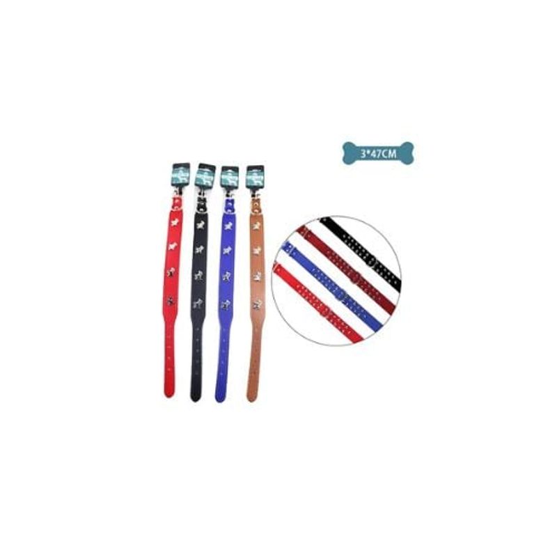 GENERICO - Collar PU Con Tachuelas De Perro 3x47cm 12pcs