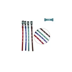 GENERICO - Collar PU Con Diseño Perro Bordado 2cm 12pcs