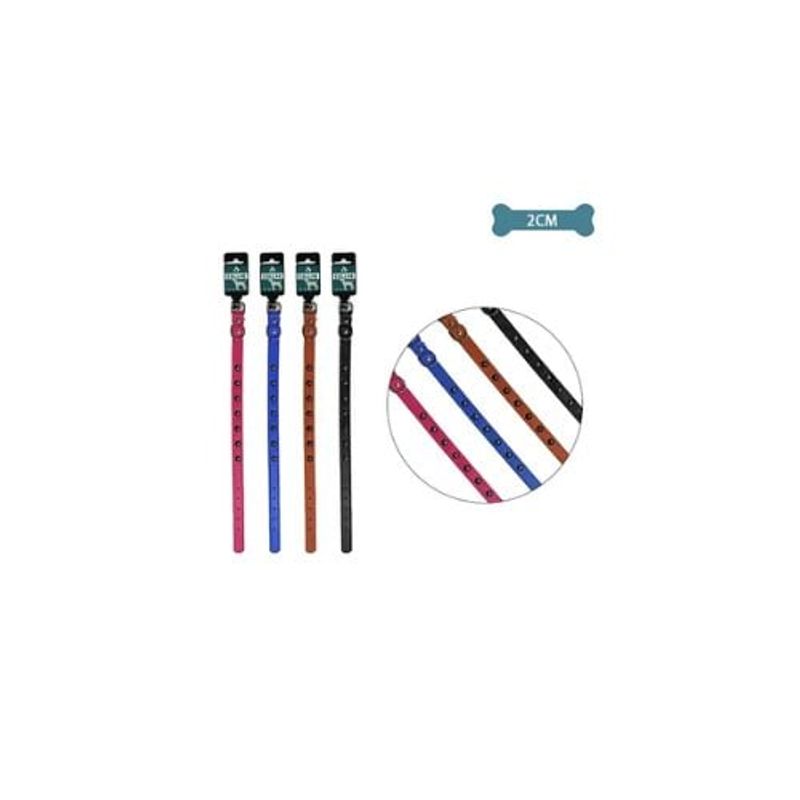 GENERICO - Collar PU Con Tachuelas Color Aleatorio 2cm 12pcs