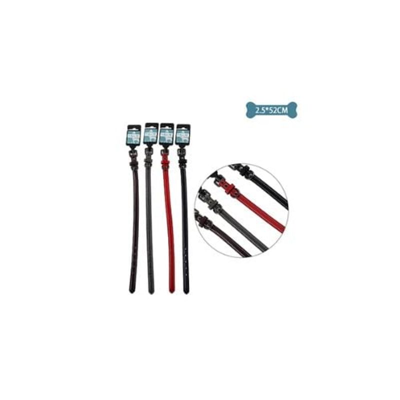 GENERICO - Collar PU Para Mascota Color Aleatorio 25x52cm 12pcs