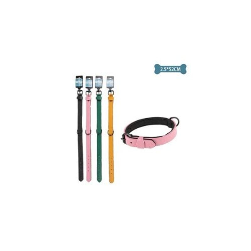 GENERICO - Collar PU Para Mascota Color Aleatorio 25x52cm 12pcs