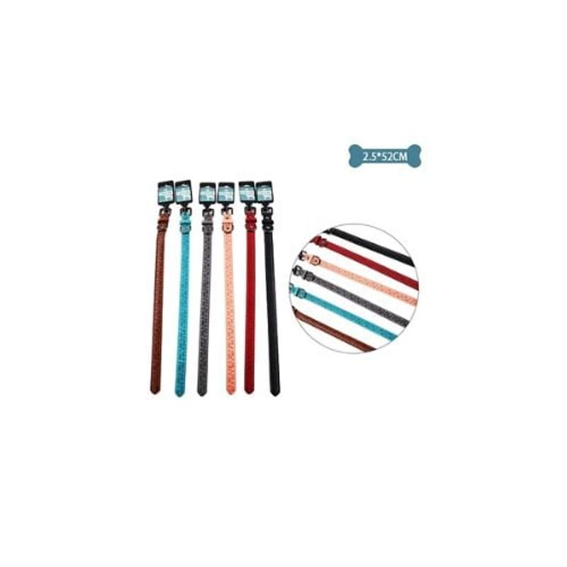 GENERICO - Collar PU Con Diseño Hueso y Huella 25x52cm 12pcs