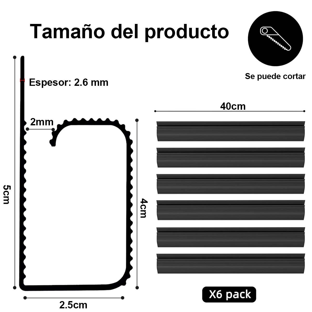 DEKANO - Organizador Cables Escritorio Bandeja Canaleta Cables 240cm