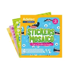 ADETEC - Set Mosaicos Didácticos Con Stickers Para Rellenar