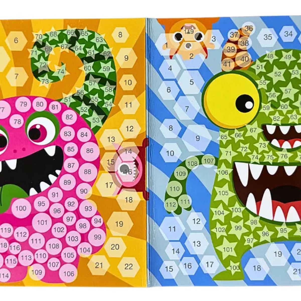 ADETEC - Set Mosaicos Didácticos Con Stickers Para Rellenar