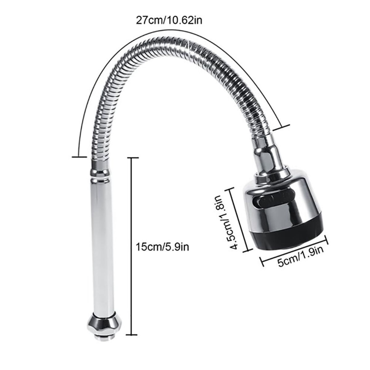 MOVI - GRIFO FLEXIBLE PARA LAVAPLATOS UNIVERSAL, GIRA 360 Y AHORRA AGUA