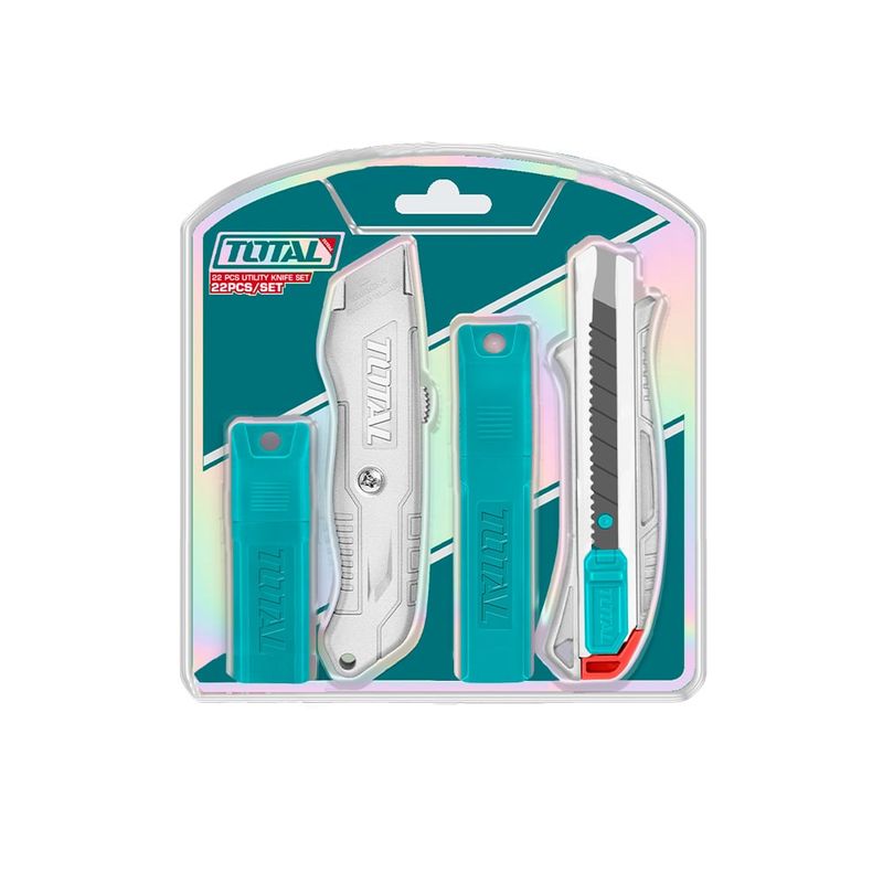 TOTAL TOOLS - Set Cuchillos Cartoneros 22 piezas Super Total