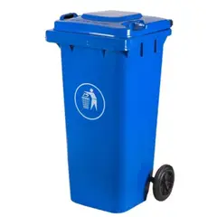 GENERICO - Basurero Contenedor De Basura 120 Litros Con Ruedas Color Azul