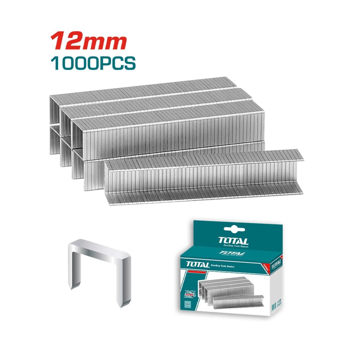 TOTAL TOOLS - Grapas Corchetes 1000 piezas Total