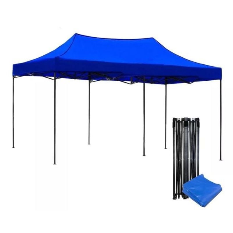 GENERICO - Toldo Plegable con Techo Carpa UV 3x6mts Azul