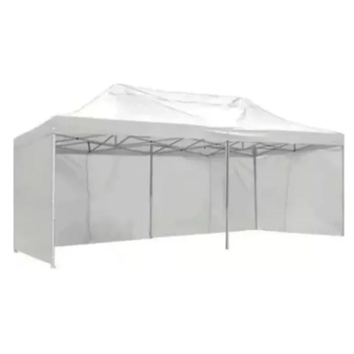 GENERICO - Toldo Plegable con Carpa UV y Laterales 3x6mts Blanco