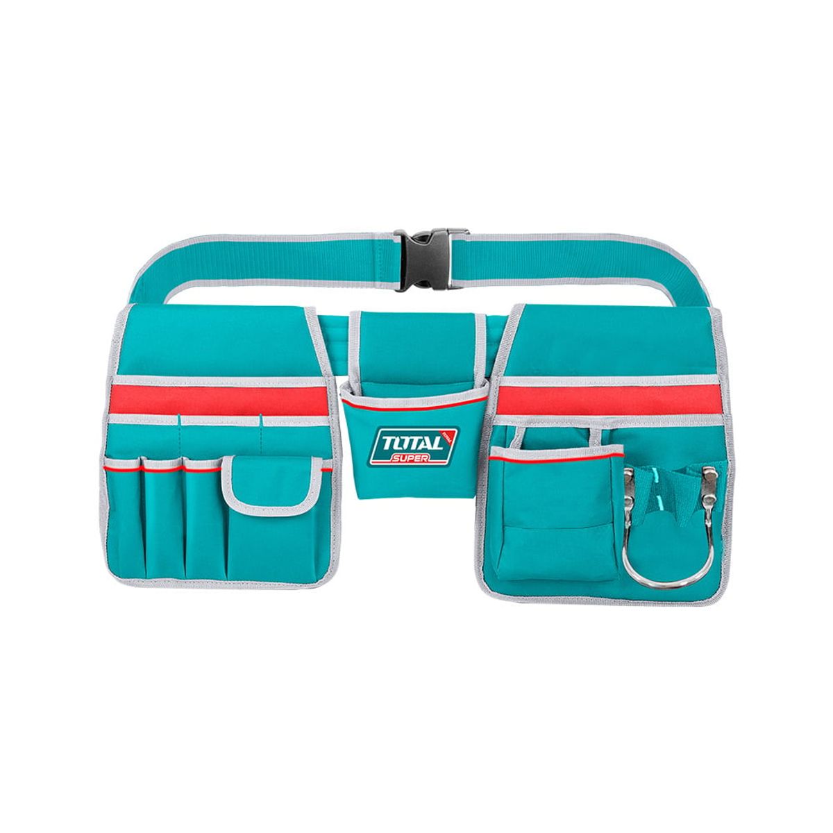 TOTAL TOOLS - Cinturon Ajustable 3 Piezas 12 Bolsillos Total