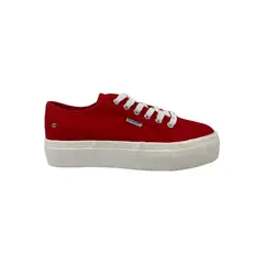 PAND G - Zapatilla Roja Plataforma Mujer