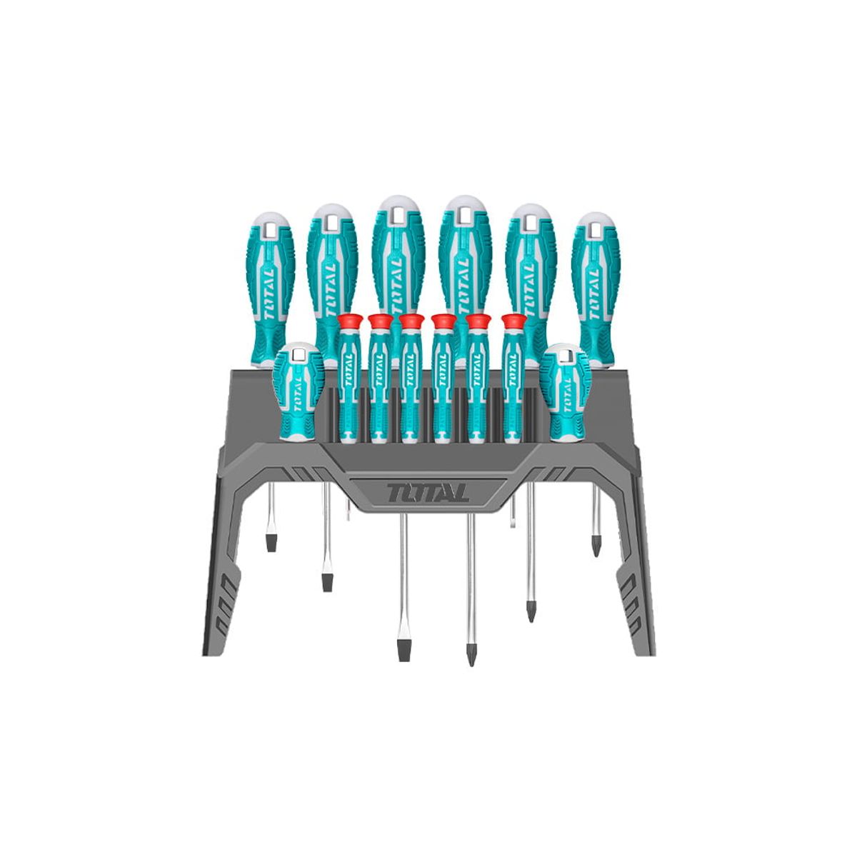 TOTAL TOOLS - Set 14 piezas de destornilladores Total