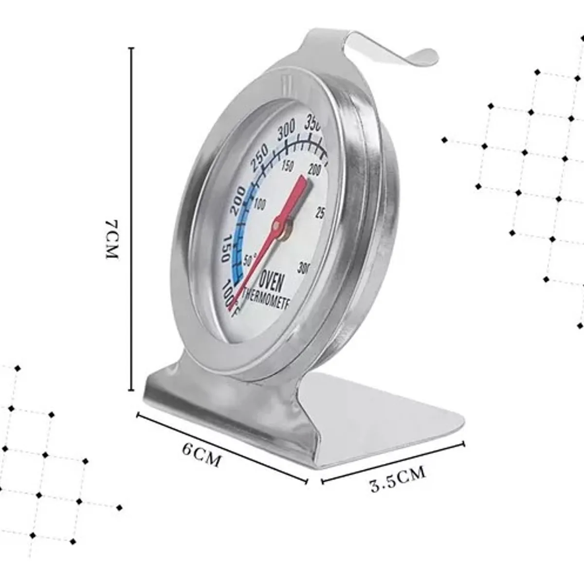 GENERICO - Termometro horno 50 a 300 °C acero