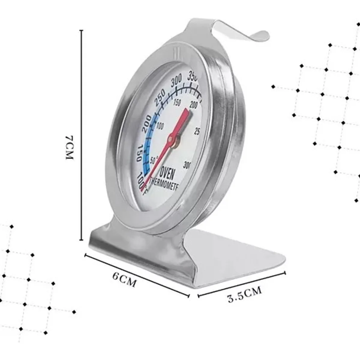 GENERICO - Termometro horno 50 a 300 °C acero