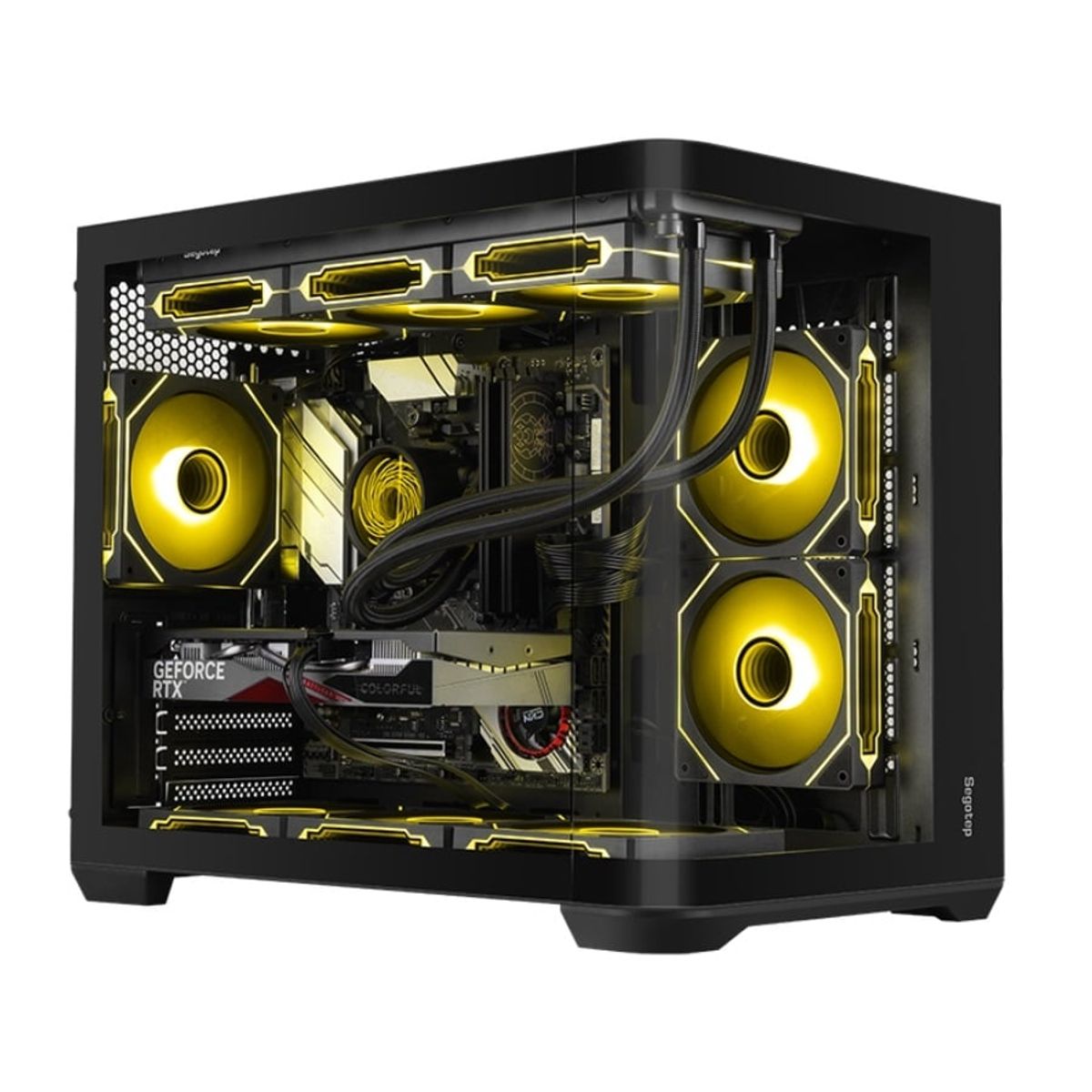 GENERICO - GABINETE GAMER LUMI 3S BLACK SEGOTEP M-ATX