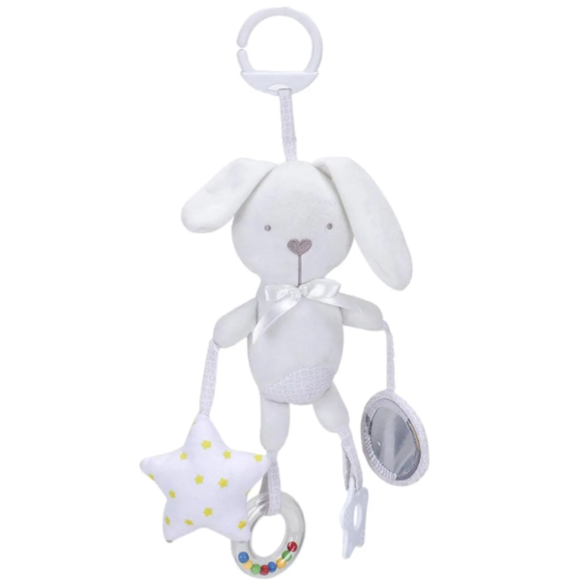 BABY - Peluche conejo multi sonajero estimulación para bebé