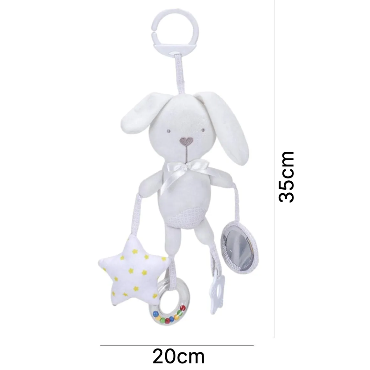 BABY - Peluche conejo multi sonajero estimulación para bebé